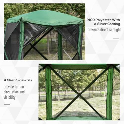 Carpa Pop-up 7x7 pies para camping y eventos verdes miniatura 4