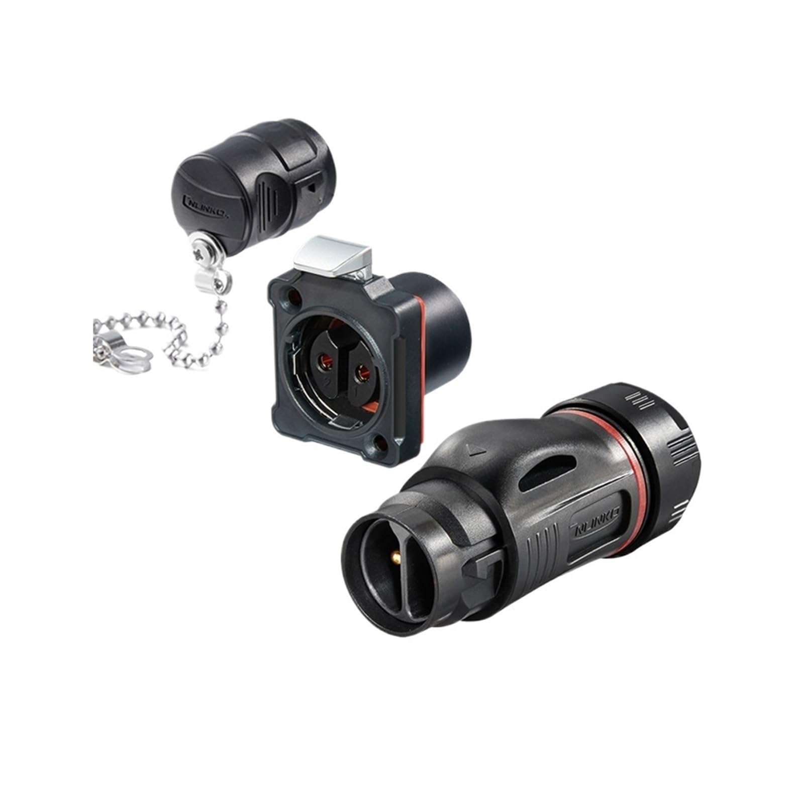 Conector eléctrico de soldadura PBT impermeable M24 IP68 500 V - Conector industrial for cable de alimentación y señal(Male Socket,24P)