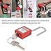 38MM Lockout Tagout Padlock, Anti - Skid Steel Beam, with 2 Keys - Durable Nylon Body, Writable Label, Industrial Safety Use