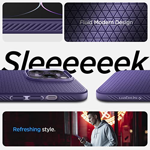 Image of Spigen Liquid Air Designed for iPhone 14 Pro Max Case (2022) [Military-Grade Protection] - Deep Purple