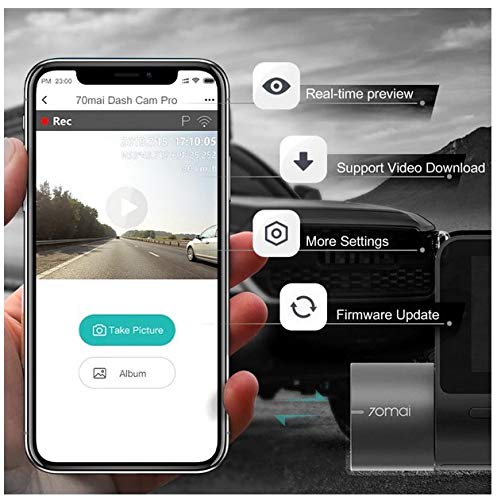 70mai Pro Plus Carro + GPS + 64gb + Cabo Hardware Kit Fúsivel Completo Câmera Ecossistema Xiaomi