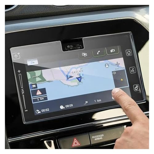 Film protection en acier et verre trempé pour écran navigation GPS Suzuki Vitara