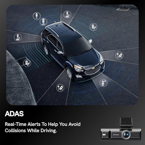 Image of Nextro X900 TriVision Dashcam, 4K Front + 1K Rear + 1K Cabin Triple Channel, Sony STARVIS, ADAS, GPS, 180 Cabin Fisheye, 6G+IR Lens, Wi-Fi App, Night Vision, WDR, G-Sensor, Voice Recording