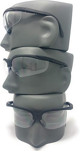 Miniatura 5 de The Jack of All Trades Gafas de lectura bifocales de seguridad unisex, lectores bifocales interiores con longitud ajustable del templo, ANSI Z87.1