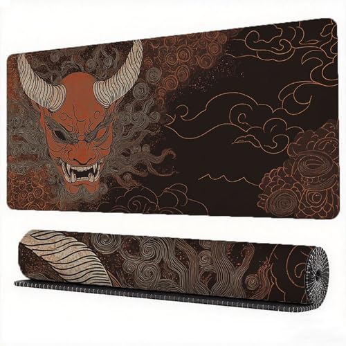 Alfombrilla Ratón XXL 600x400x3mm japonés Alfombrilla Ratón Mascarilla Mouse Pad Grande Gaming Large Mousemat Protector Escritorio con Bordes Cosidos Desk Mat para Jugadores, Material Oficina,Model247