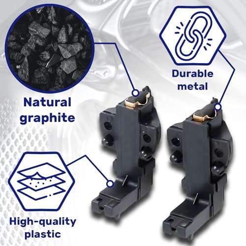 2 Stück Kohlebürsten für Elektromotor Waschmaschine 5 x 13,5 x 32 mm 481236248004 C00194594 154070 215655 1236248004 ZN1500 50265479001 für Whirlpool für Electrolux für Aeg - MONTERAL