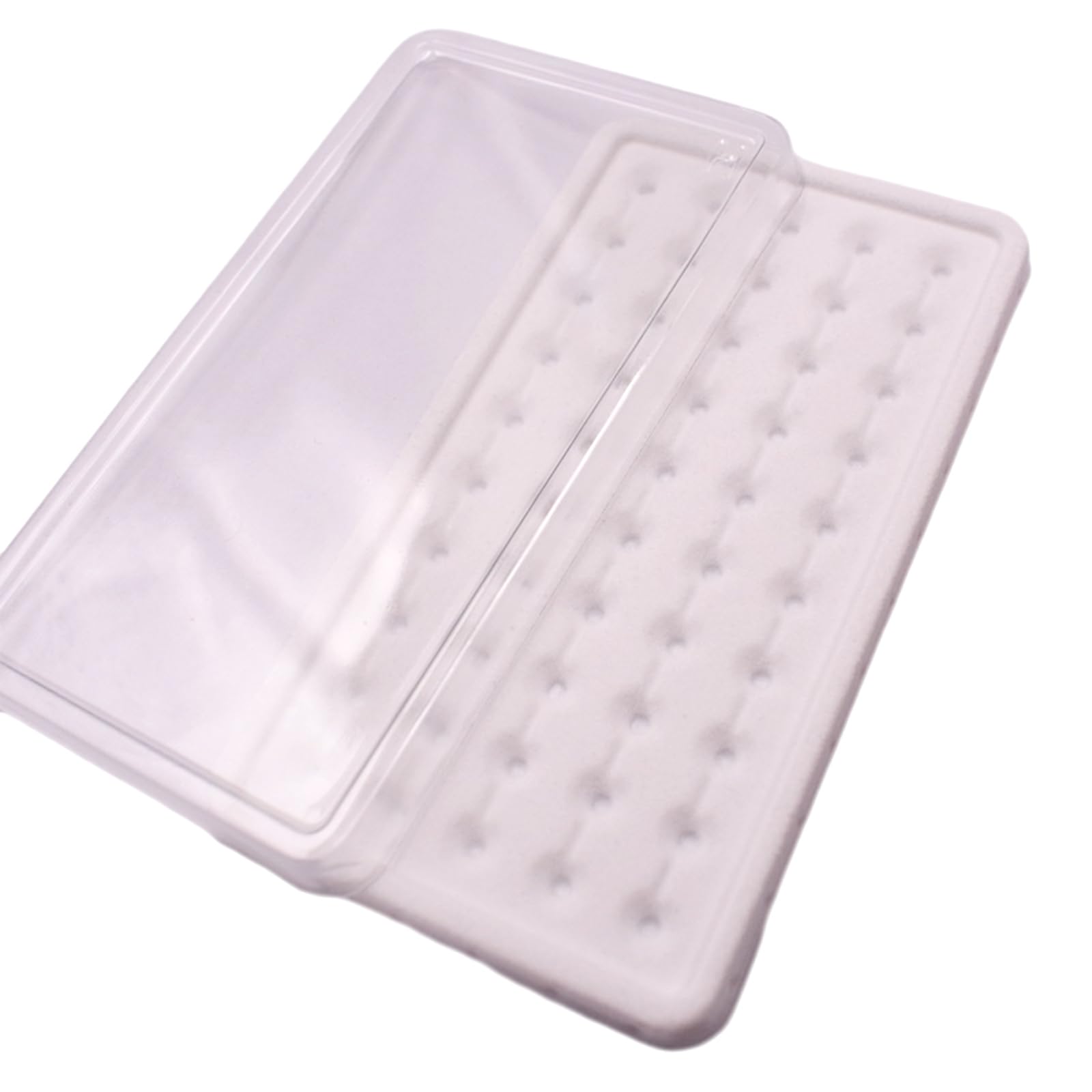 YWLUUOO 50 Girds Display Case Storage Box Simple Display Tray with Clear Lid for Jewelry Jewelry Packaging Box