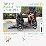 Apollo 3-in-1 Haustier-Kinderwagen | Hundewagen | Leichte abnehmbare klappbare tragbare Haustiertrage Tasche Jogger für mittelgroße und große Hunde und Katzen, Schwarz