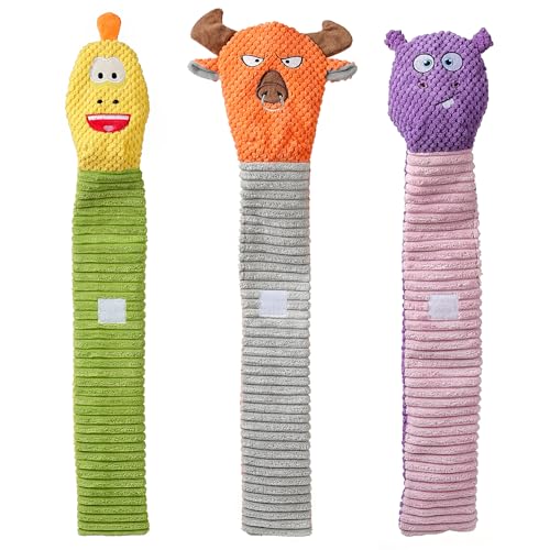 Image of Sedioso Dog Toy Pack for Large Dogs, (3-Pack) Stuffless Dog Toys for Aggressive Chewers, Extra Long Durable Squeaky Dog Toy, Dog Puzzle Toy for Small, Middle, Large Breed