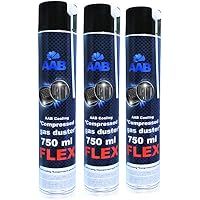 AABCOOLING Compressed Gas Duster FLEX 750ml - Conjunto de 3 -