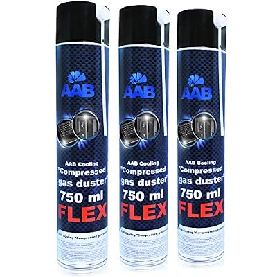 AABCOOLING Compressed Gas Duster FLEX 750ml - Conjunto de 3 - Spray Aire Comprimido con un Tubo Flexible, Limpiar Teclado, Limpia Polvo, Botella de Aire Comprimido, Soplador de Aire Comprimido | Ya disponible en tu tienda friki favorita! En mundofriki.es! AABCOOLING Compressed Gas Duster FLEX 750ml - Conjunto de 3 - Spray Aire Comprimido con un Tubo Flexible, Limpiar Teclado, Limpia Polvo, Botella de Aire Comprimido, Soplador de Aire Comprimido | Ya disponible en tu tienda friki favorita! En mundofriki.es!