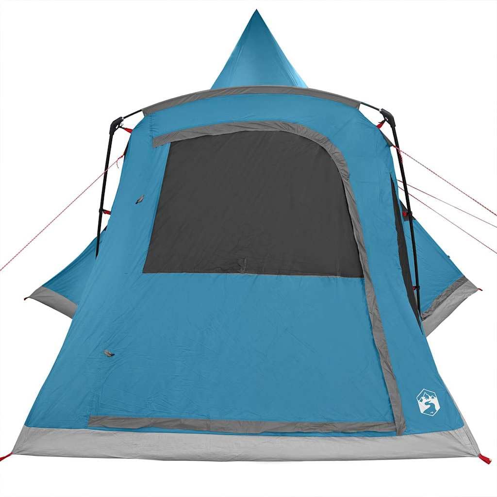 Teepee 5-osobowy namiot z zielonym dachem 545 x 450 x 295 cm, 185T poliester tipi namiot rodzinny z powłoką PU, w tym przegroda, okno wentylacyjne, haczyk
