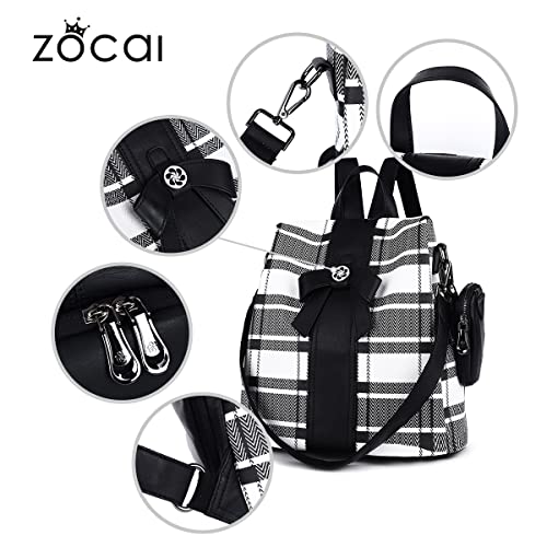 Image of ZOCAI Backpack Purse for Women Fashion Backpack Purses PU Leather Daypacks Anti-Theft Shoulder Bag Satchel Purse