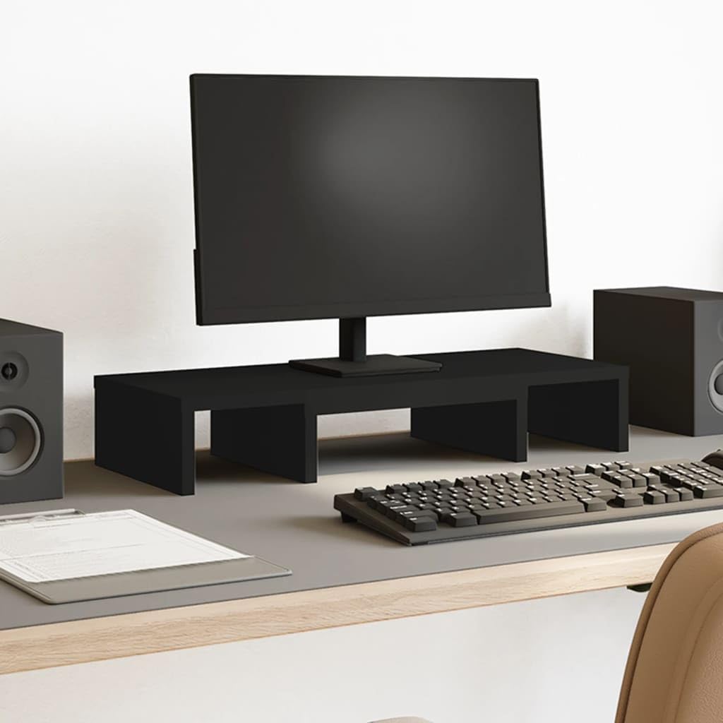 Support de moniteur réglable noir pour éliminer le désordre et surélever un ordinateur portable