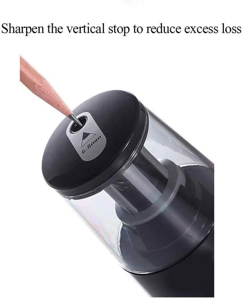 Elektryczna temperówka do ołówków, temperówka, zasilacz USB/AC w zestawie Automatyczne zatrzymanie Szybkie ostrzenie Wytrzymałe ostrze Wymienne Niełatwe do złamania, do szkoły/domu/materiałów biur