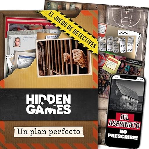 Hidden Games Escena del Crimen: Un Plan, crimenes imperfectos, Exit Juego de Mesa de Misterio y Detectives cooperativo en prisión, 1-6 Jugadores, a Partir de 14 años, en español. | Ya disponible en tu tienda friki favorita! En mundofriki.es!