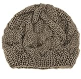 boinas para mujer tejidas a crochet  Van Der Rich ® - Boina de Punto de Color Sólido - Mujer (Marrón, TU)