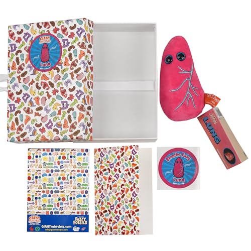 GIANTmicrobes Lung Plush Toy Get Well Gift Set – Includes