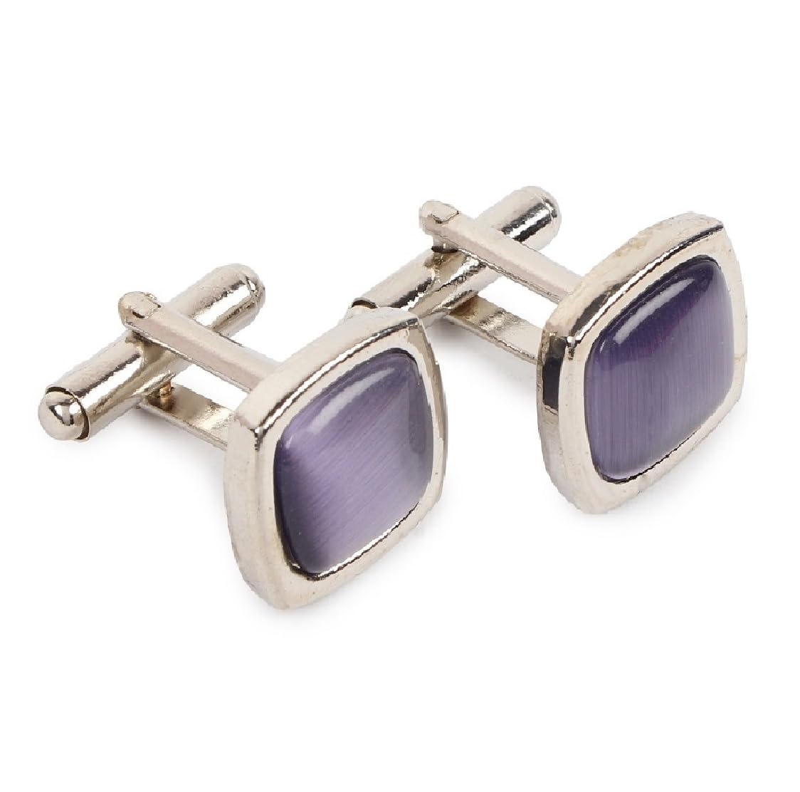 fashmade “where fashion is made” FashMade Purple Square Cufflinks for Men | Stainless Steel with American Stone | Anti-Rust Finish | Elegant Box Included | Formal Accessory for Office & Gifting-picture-32