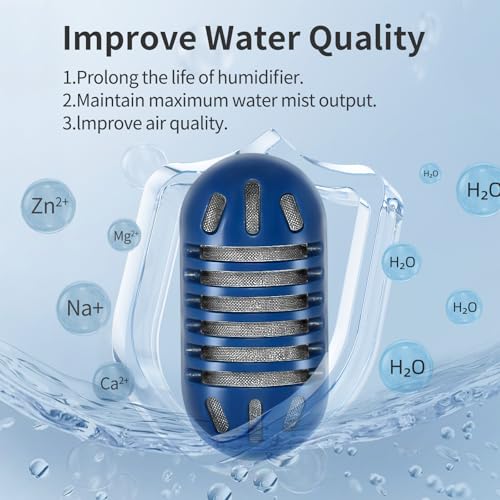 Image of 12-Pack Demineralization Cartridge for Humidifier Compatible with HoMedics Total-Comfort Ultrasonic Humidifier Demineralizer Tablets Filter Replacement for Water Decalcification, Remove Odor