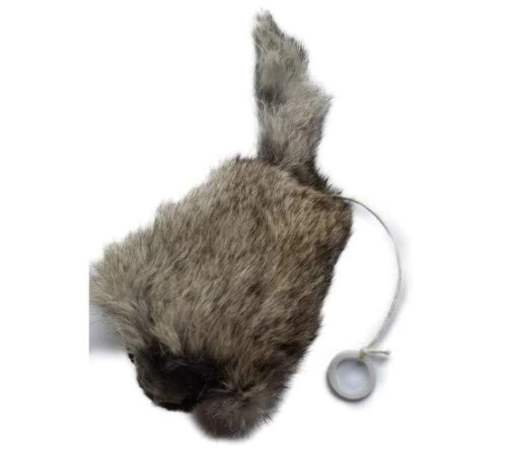 Amazon.com : Kats'N Us 8 Inch Real Rabbit Fur Trembling Pull String Mouse Cat  Toy