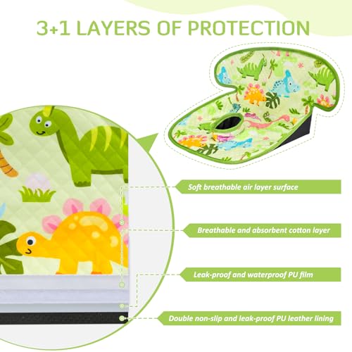 Image of INFANZIA Dry Seat,Car Seat Protector Waterproof Carseat Liner Potty Training Toddlers, Baby and Infants, Piddle Pad for Carseats Strollers (Green, 1 Pack