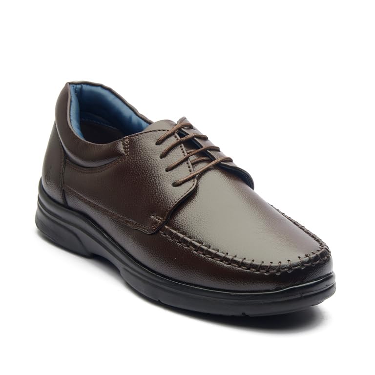 Michael Angelo Formal Premium Synthetic Leather Brown Comfortable Office Derby Lace up Shoes for Men (B0CN2ZC72G) Amazon Price History, Amazon Price Tracker