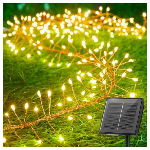 Brightown Outdoor Waterproof, 9.8Ft 120 LED String Lights, 8 Modes Firecracker Fairy Lights for Patio Balcony Wedding Christmas Decor (Warm White)