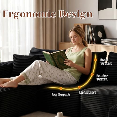 Image of 118 Inch Oversized U-Shaped Boneless Cloud Sectional Couch