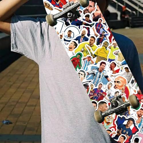 104pcs Soccer Star Stickers,Sports Stickers for Water Bottles,Sports Vinyl Stickers Waterproof Decals for Laptop，Computer，Phone Case，Car，Guitar，Bumper，Skateboard，Gifts for Adults Teens