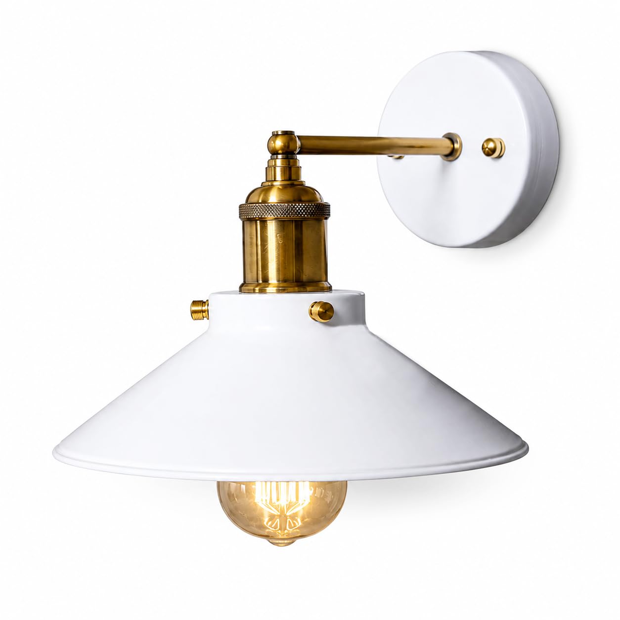 Wall Sconces Industrial Vintage Wall Lamp Fixture Simplicity Bronze Finish Arm Swing Wall Lights Farmhouse Wall Lamp White-image-48