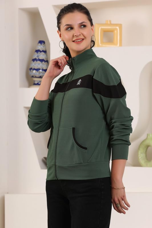 Image of Jhoomantroo Women's Atheletic Gym Running Sports TrackJacket | Regular Casual Fit | TrackJacket for Girls & Women
