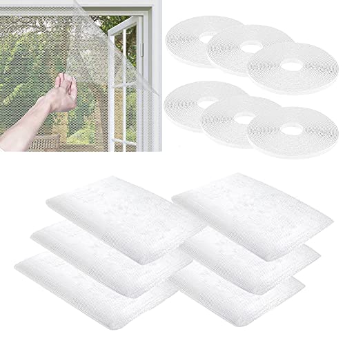 4 Stück Fliegengitter 1.5x1.8 M - Selbstklebende Moskitonetze Mit Klebeband & Montagewerkzeug