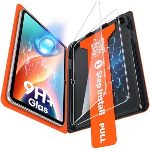 TAURI für iPad A16 11./10. Gen Panzerglas 11 Zoll - 2 Stück | mit Staubfreier 1-Schritt-Installation, 9H Glas Displayschutz, Full Screen Blasenfreie-Schutzfolie, Kompatibel mit Hül