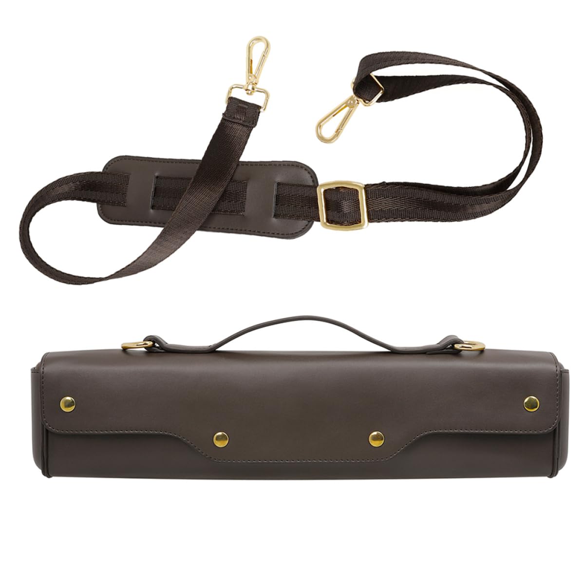 VINTORKY Flute Carrying Case with Shoulder Strap Flute Storage Bag Durable Synthetic Pouch for Easy Transport and Protection