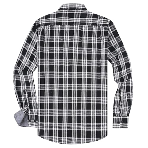 Alex Vando Mens Button Down Shirts Regular Fit Long Sleeve Casual Plaid Flannel Shirt