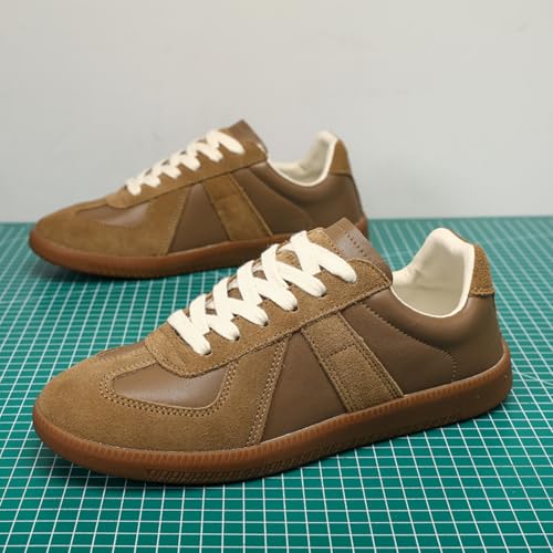 Fashion Sneakers Women, Genuine Leather Casual Lace Up Retro OG Sneakers, Comfortable Tennis Running Trainer Shoes with Comfortable Soles (Black,8)2