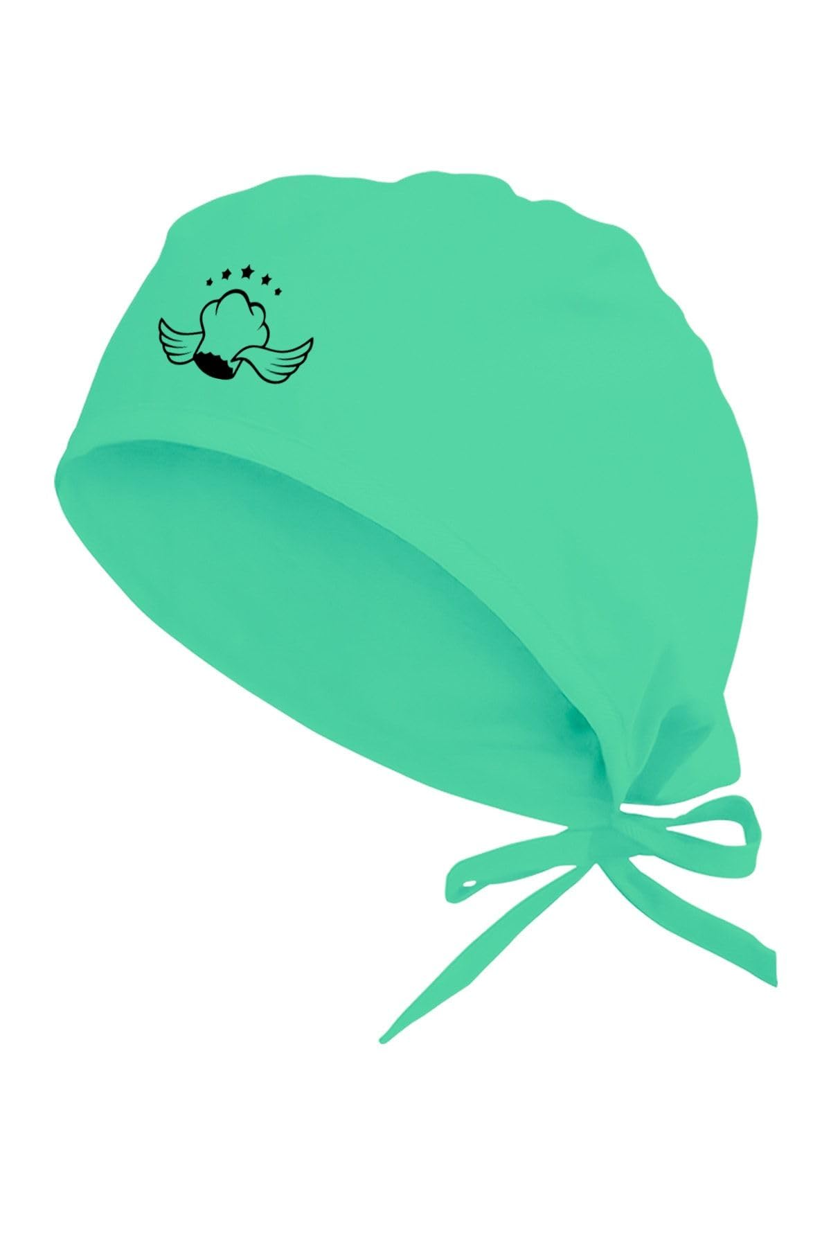 Tasarım Trend Unisex Mint Yeşili Yıldızlı Şef Temalı Mutfak Bone