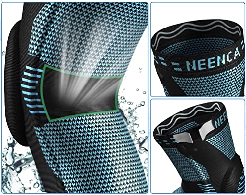 Image of NEENCA Professional Knee Brace, Compression Knee Sleeve with Patella Gel Pad & Side Stabilizers, Knee Support Bandage for Pain Relief, Medical Knee Pad for Running, Workout, Arthritis, Joint Recovery