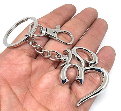 Image of Aura Spiritual Aum Om Metal Keyring Keychain For Gifting Men Women Girls Boys Husband Friend Bike Car House Office Home Keys