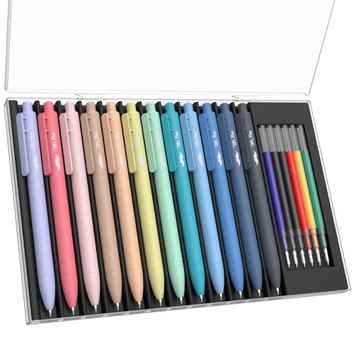 Stylos à encre gel rétractables séchage rapide pointe fine 0,7 mm mignons avec recharges