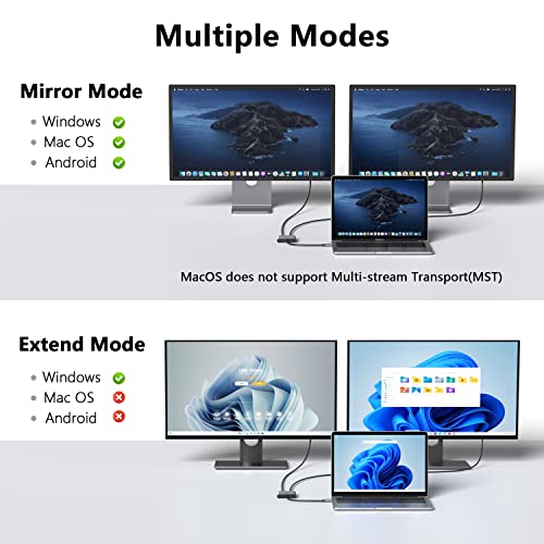 Image of USB-C to Dual 4K DisplayPort Splitter Adapter, USB-C to DisplayPort (Pack of 2)