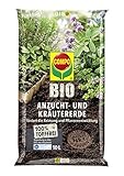 aussaaterde landi Gebrauchsfertige BIO-Blumenerde inklusive Nährstoffversorgung für bis zu 5 Wochen, Ideal zur Förderung der Keimung und Pflanzenentwicklung bei Aussaaten, Kräutern, Stecklingen und Jungpflanzen, Verpackung zu über 80% aus Altplastik
