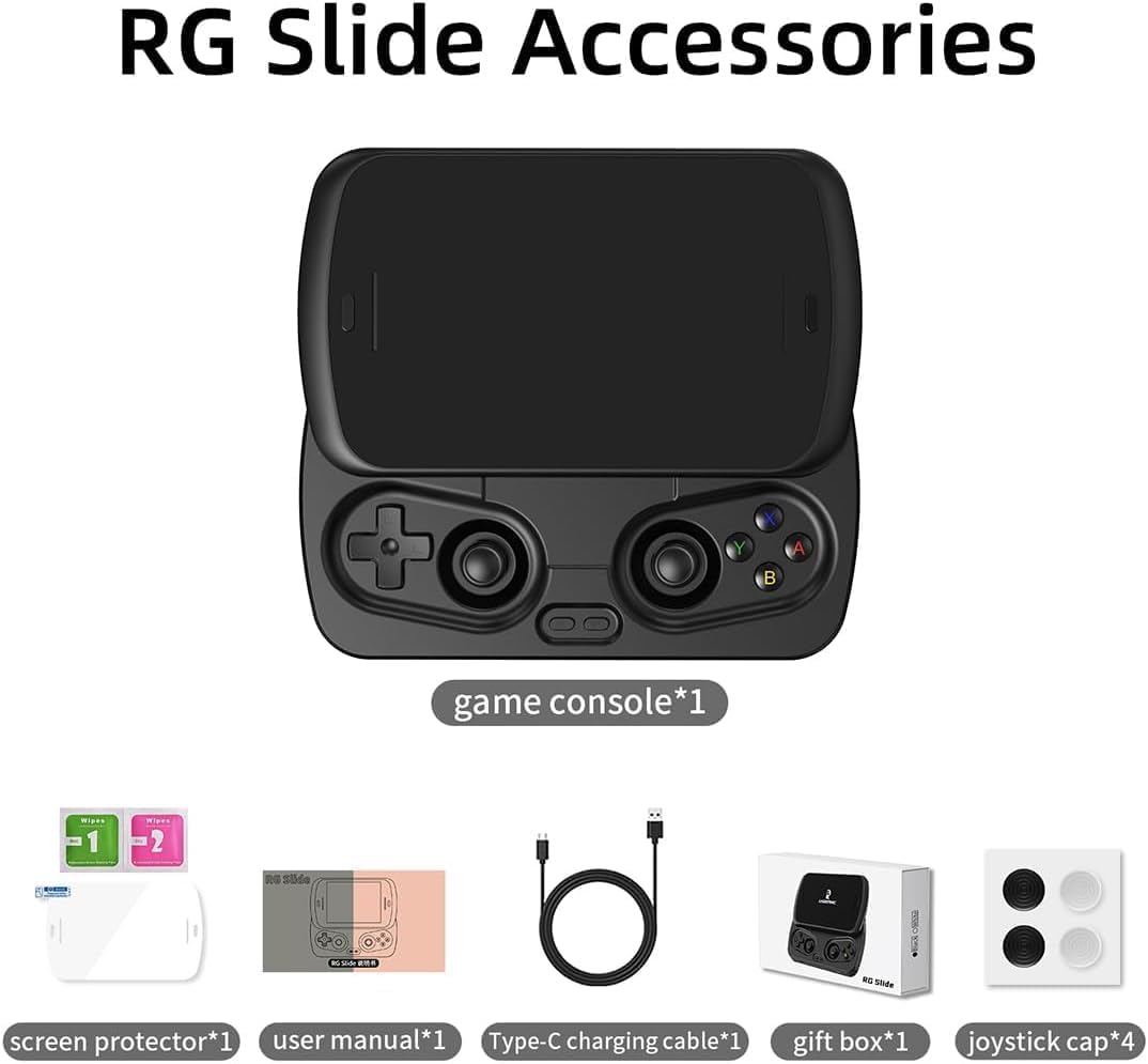 Consola de juegos de mano, pantalla IPS, soporte de múltiples sistemas, batería de larga duración, diseño retro plegable para adultos