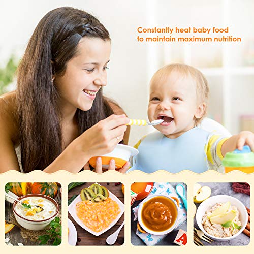 Baby Bottle Warmer, SIMBR Double Bottle Warmer 6 in 1 Fast Baby Food Heater BPA-Free Steam Warmer with LCD Display Accurate Temperature Control Auto-Off for Breastmilk or Formula