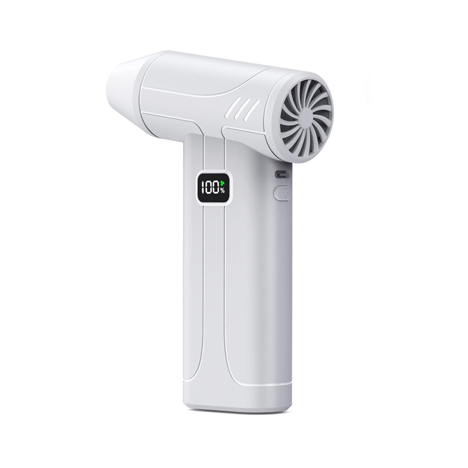 Nrvtre White Completed Pack Handheld Turbos Fan 100000Rpm Including 5 Speed Settings Turbos Mode Led Light And Usb C Cable Design Handheld Fan