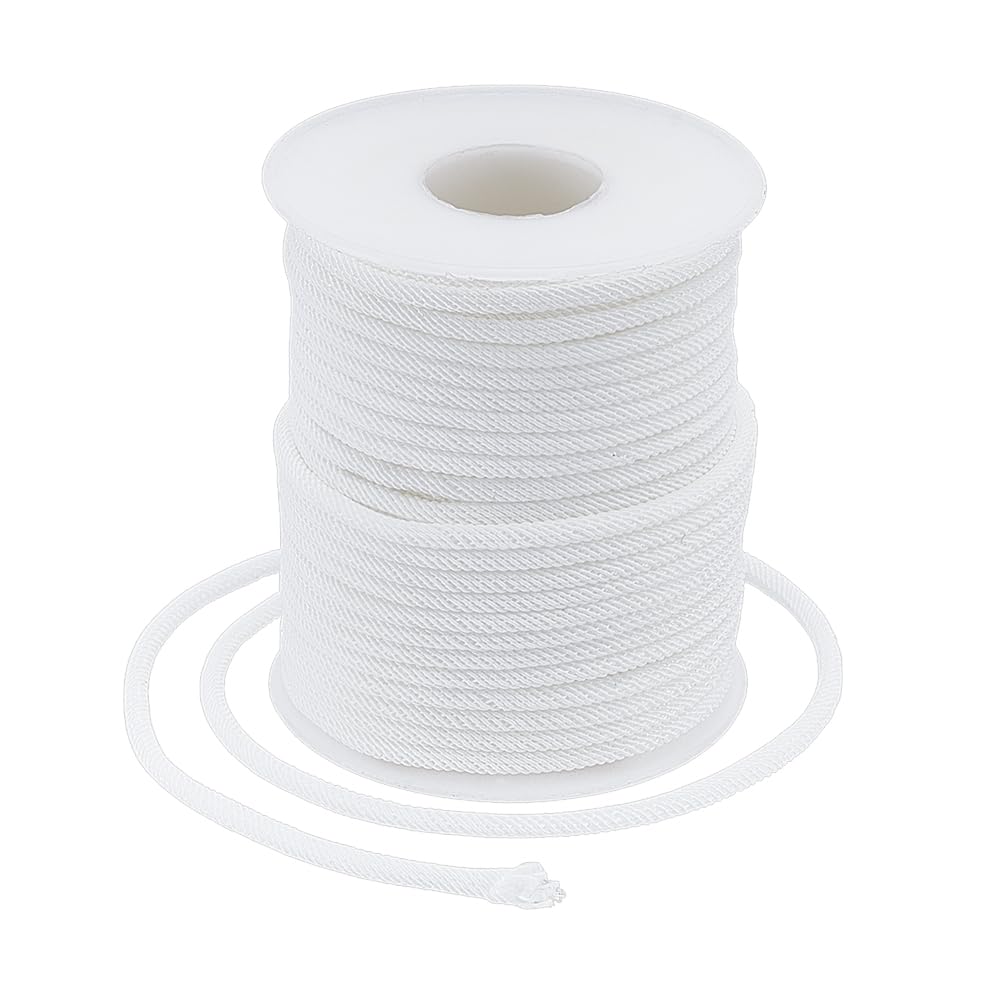 Cordon en nylon tressé blanc idéal pour créer vos bijoux maison et customiser le cuir
