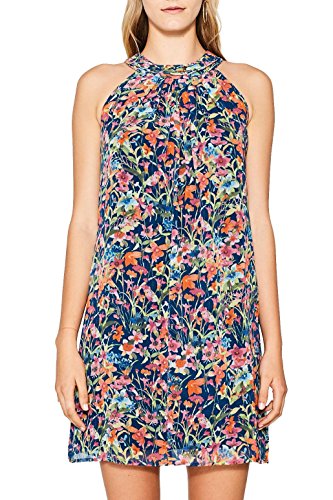 ESPRIT Collection 067eo1e017 Vestido, Multicolor (Navy 2 401), 40 para Mujer