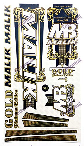 Cottontail | 3D MB Malik Gold Platinum Edition | English Willow | Embossed Cricket Bat Sticker | Gold || (B08X4X6BP3) Amazon Price History, Amazon Price Tracker