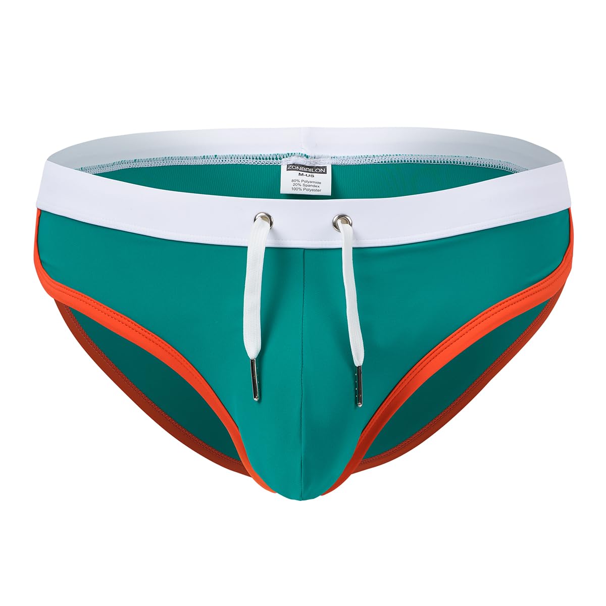 BIATWOWR Sexy Low Rise Swim Brief with Adjustable Drawstring and Bulge Pouch